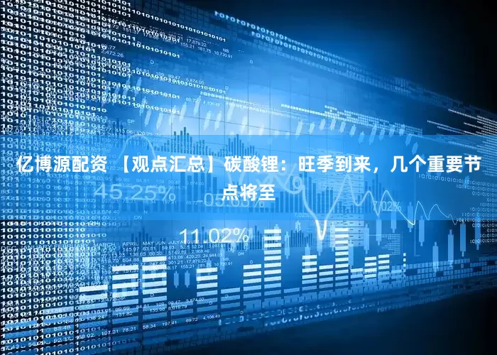亿博源配资 【观点汇总】碳酸锂：旺季到来，几个重要节点将至